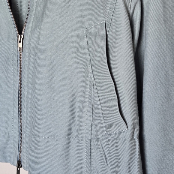 Vince Womens Zip Front Flight Jacket Horizon Blue - Picture 6 of 11